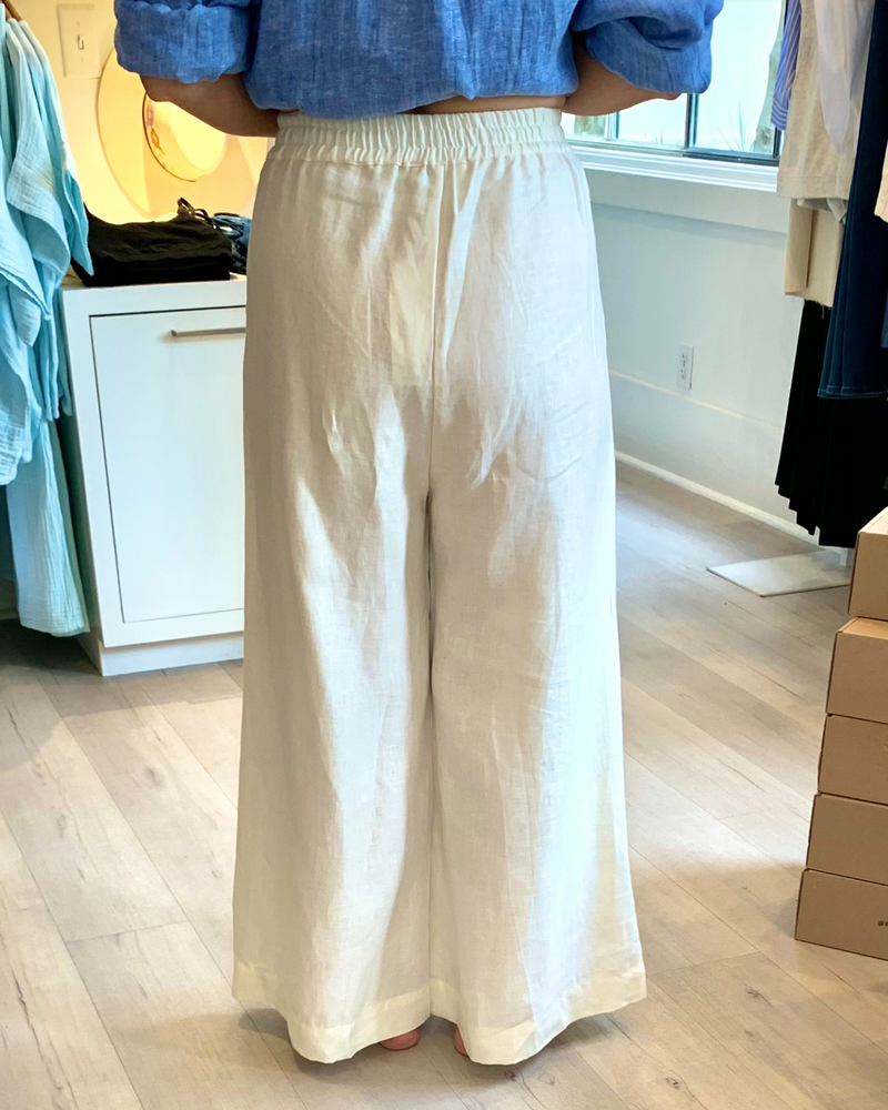 
                  
                    Load image into Gallery viewer, Essential Linen Pant in Off White
                  
                