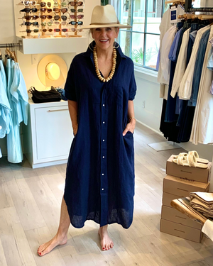 
                  
                    Load image into Gallery viewer, Florence Shirtdress in Navy
                  
                
