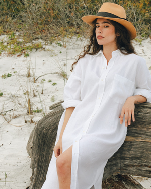 
                  
                    Load image into Gallery viewer, Florence Shirtdress in White
                  
                