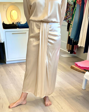 
                  
                    Load image into Gallery viewer, Kori Sarong Skirt in Champagne
                  
                