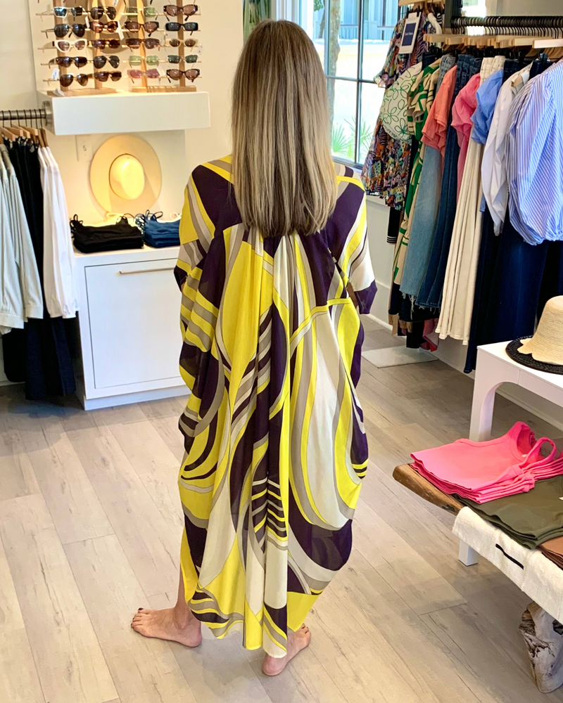 
                  
                    Load image into Gallery viewer, Kori Silk Kimono Dress in Athens Print
                  
                